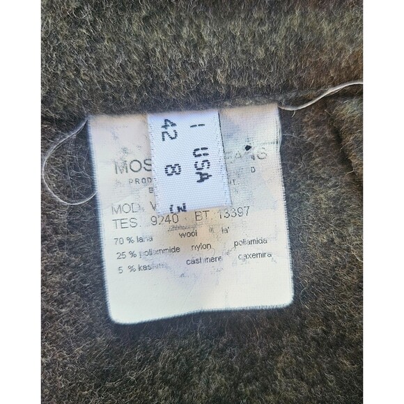 Vtg MOSCHINO Jeans Wool Trouser Pants Women's 8 Embroidered Ankle Slits Green - Picture 12 of 14